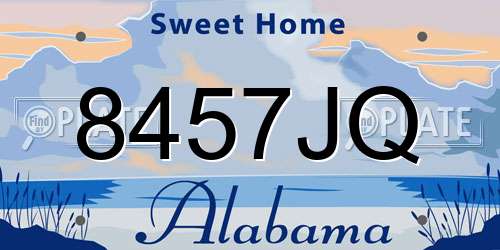 8457JQ Alabama License Plate