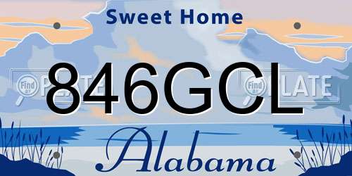 846GCL Alabama License Plate