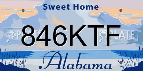 846KTF Alabama License Plate
