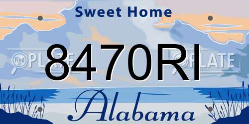 8470RI Alabama License Plate