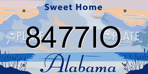 8477IO Alabama License Plate