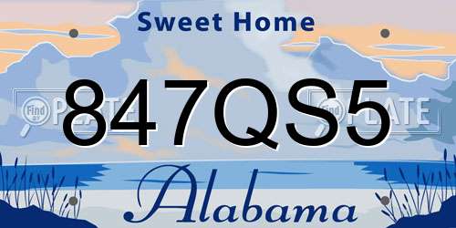 847QS5 Alabama License Plate