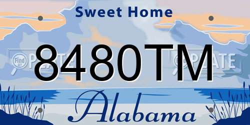 8480TM Alabama License Plate