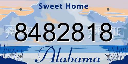 8482818 Alabama License Plate