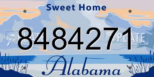 8484271 Alabama License Plate