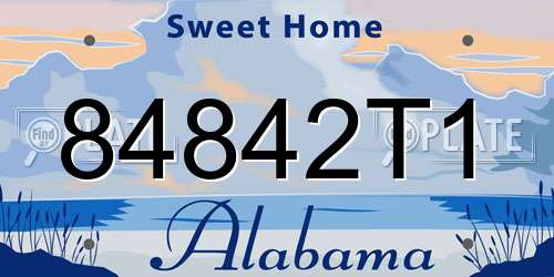84842T1 Alabama License Plate