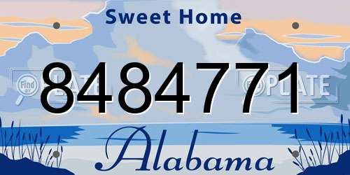 8484771 Alabama License Plate