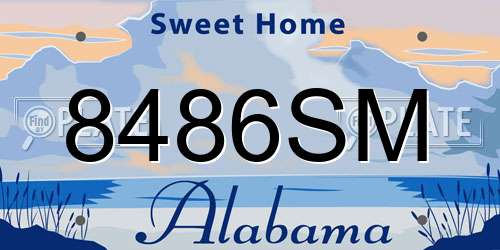 8486SM Alabama License Plate