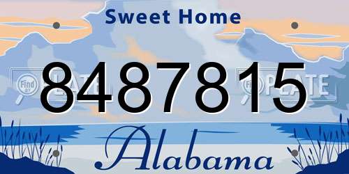 8487815 Alabama License Plate