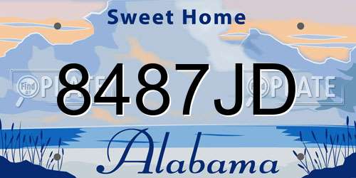 8487JD Alabama License Plate
