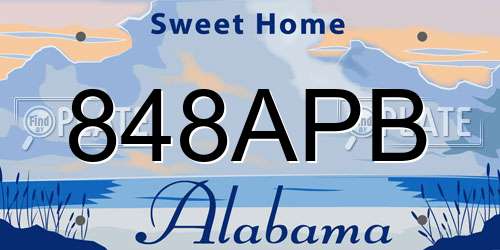 848APB Alabama License Plate
