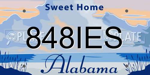 848IES Alabama License Plate