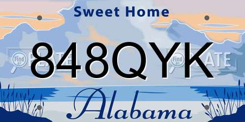 848QYK Alabama License Plate