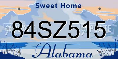 84SZ515 Alabama License Plate