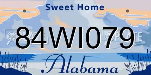 84WI079 Alabama License Plate