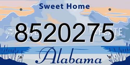8520275 Alabama License Plate