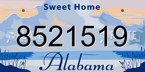 8521519 Alabama License Plate