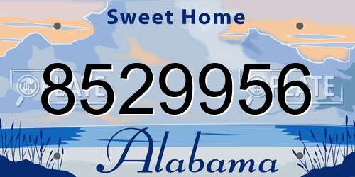 8529956 Alabama License Plate