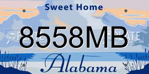 8558MB Alabama License Plate