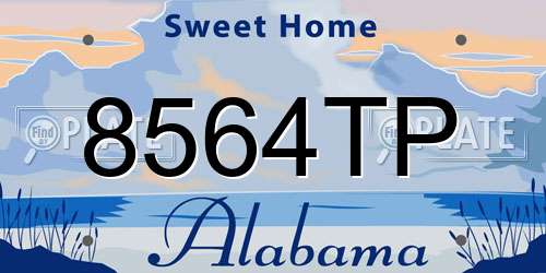 8564TP Alabama License Plate
