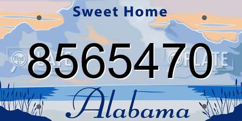 8565470 Alabama License Plate