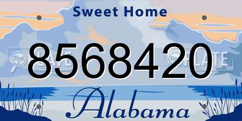 8568420 Alabama License Plate
