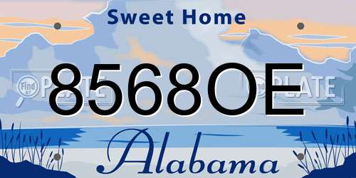 8568OE Alabama License Plate