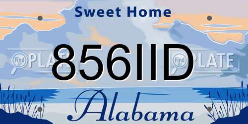 856IID Alabama License Plate