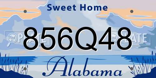 856Q48 Alabama License Plate