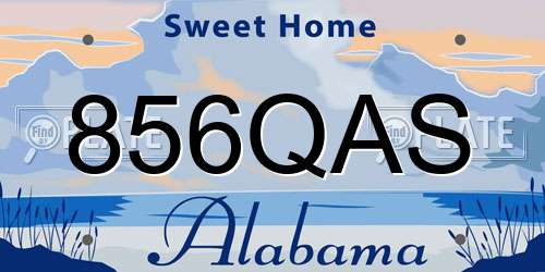 856QAS Alabama License Plate