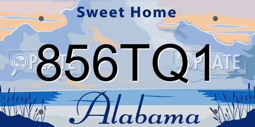 856TQ1 Alabama License Plate