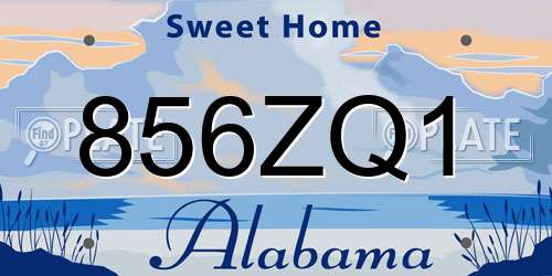 856ZQ1 Alabama License Plate