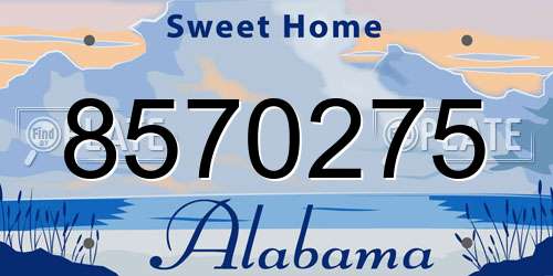 8570275 Alabama License Plate