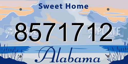 8571712 Alabama License Plate