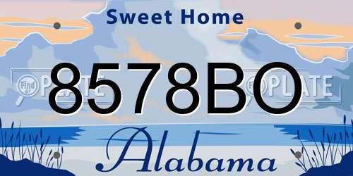 8578BO Alabama License Plate