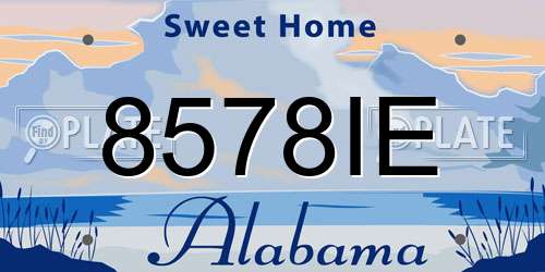 8578IE Alabama License Plate