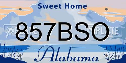 857BSO Alabama License Plate