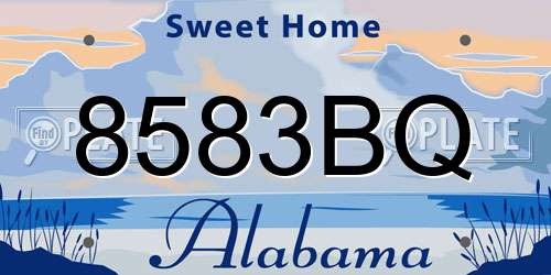 8583BQ Alabama License Plate