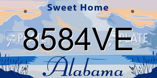 8584VE Alabama License Plate