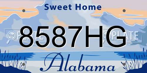 8587HG Alabama License Plate