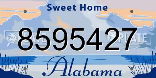 8595427 Alabama License Plate