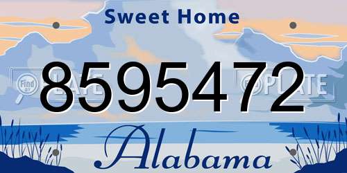 8595472 Alabama License Plate