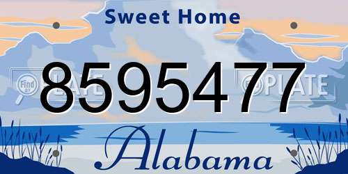 8595477 Alabama License Plate