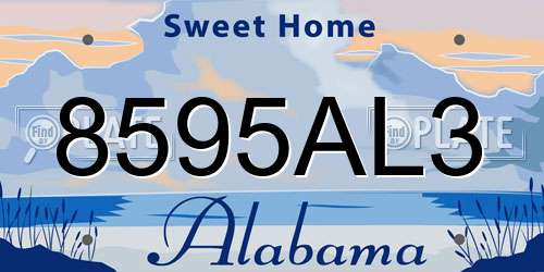 8595AL3 Alabama License Plate