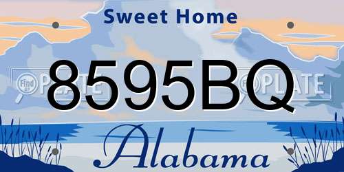 8595BQ Alabama License Plate