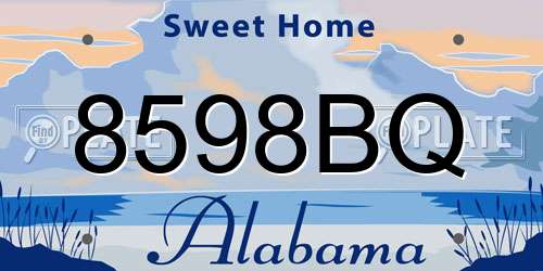 8598BQ Alabama License Plate