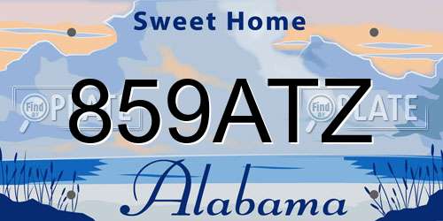 859ATZ Alabama License Plate