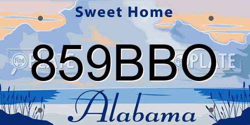 859BBO Alabama License Plate