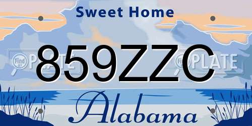 859ZZC Alabama License Plate