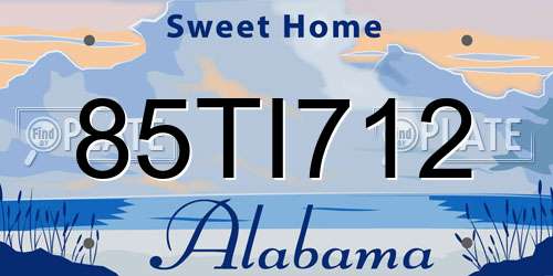 85TI712 Alabama License Plate